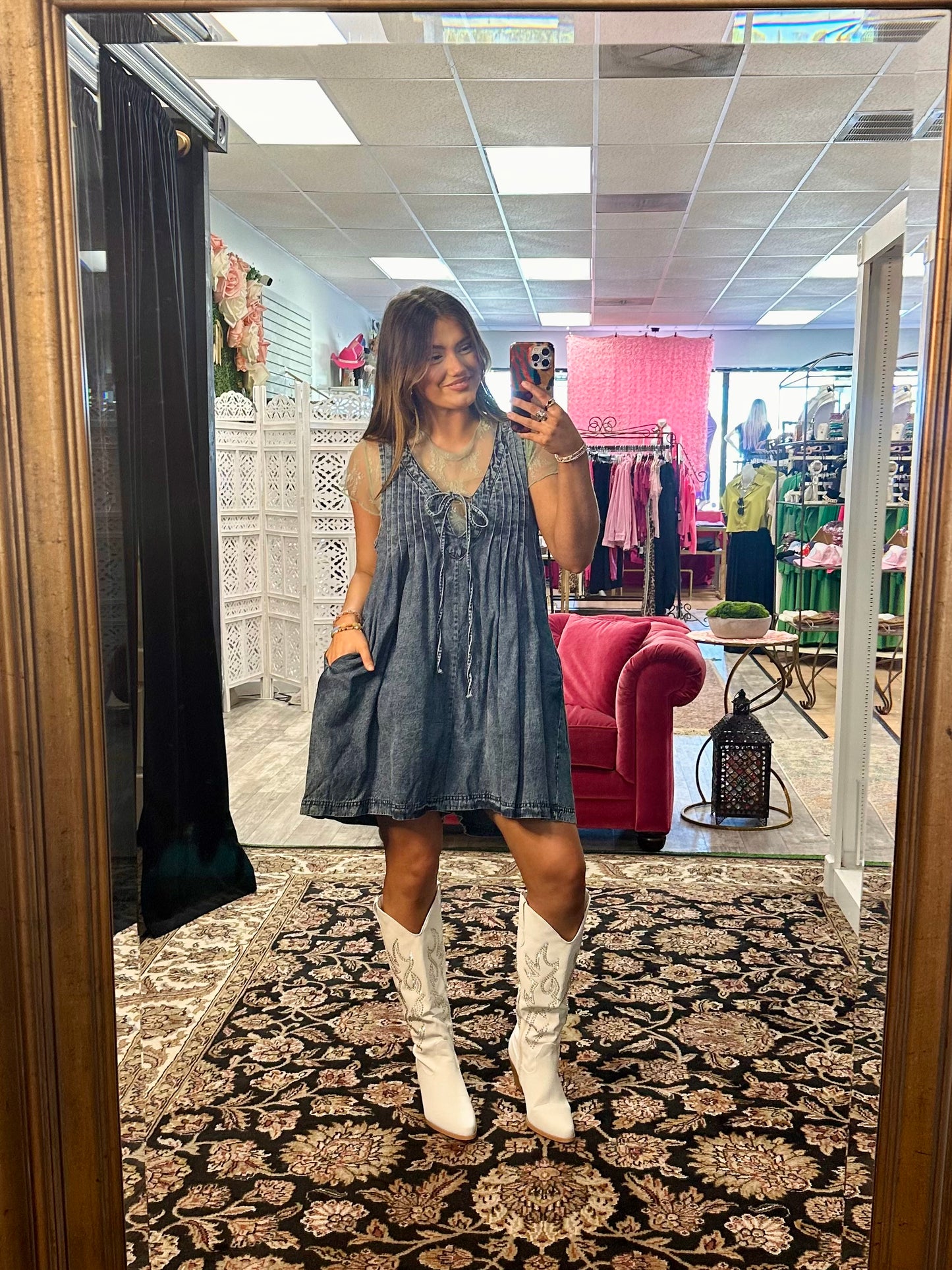 Pleated Babydoll Romper