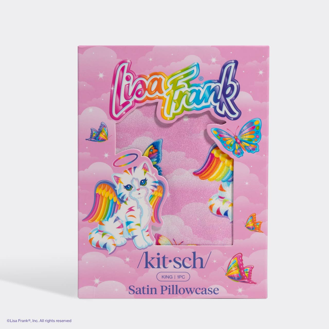 Lisa Frank x Kitsch King Satin Pillowcase - Angel Kitty™