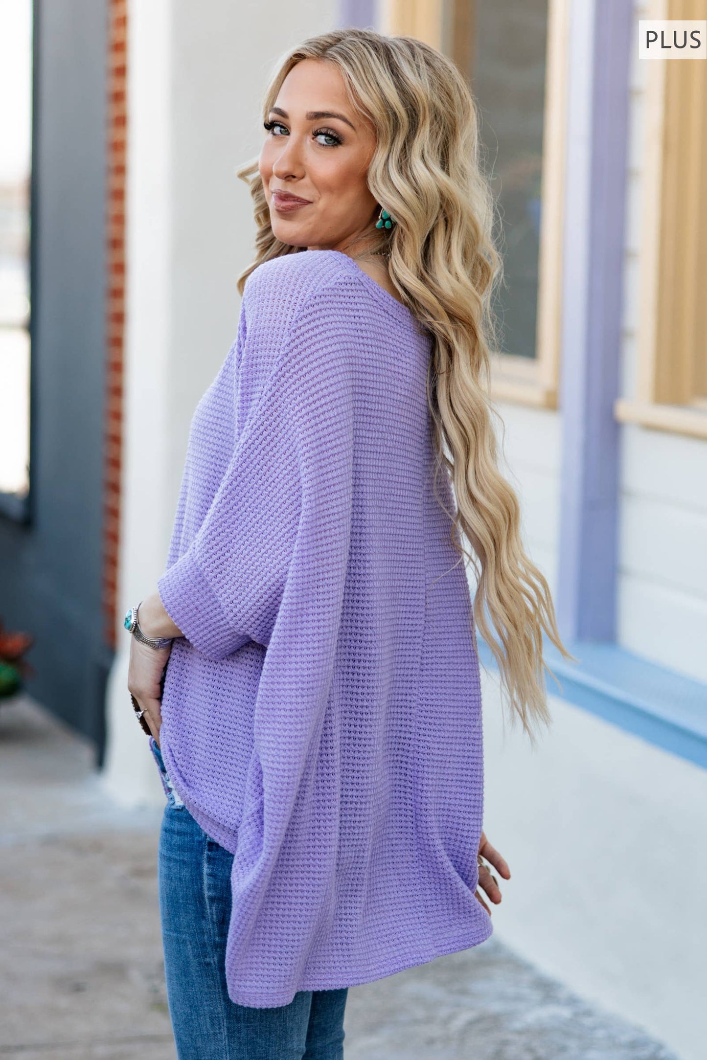 PLUS SIZE Crochet Oversized Relaxed Fit Poncho Top
