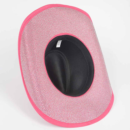 Faux Wool Hot Fix Rhinestone Cowboy Hat