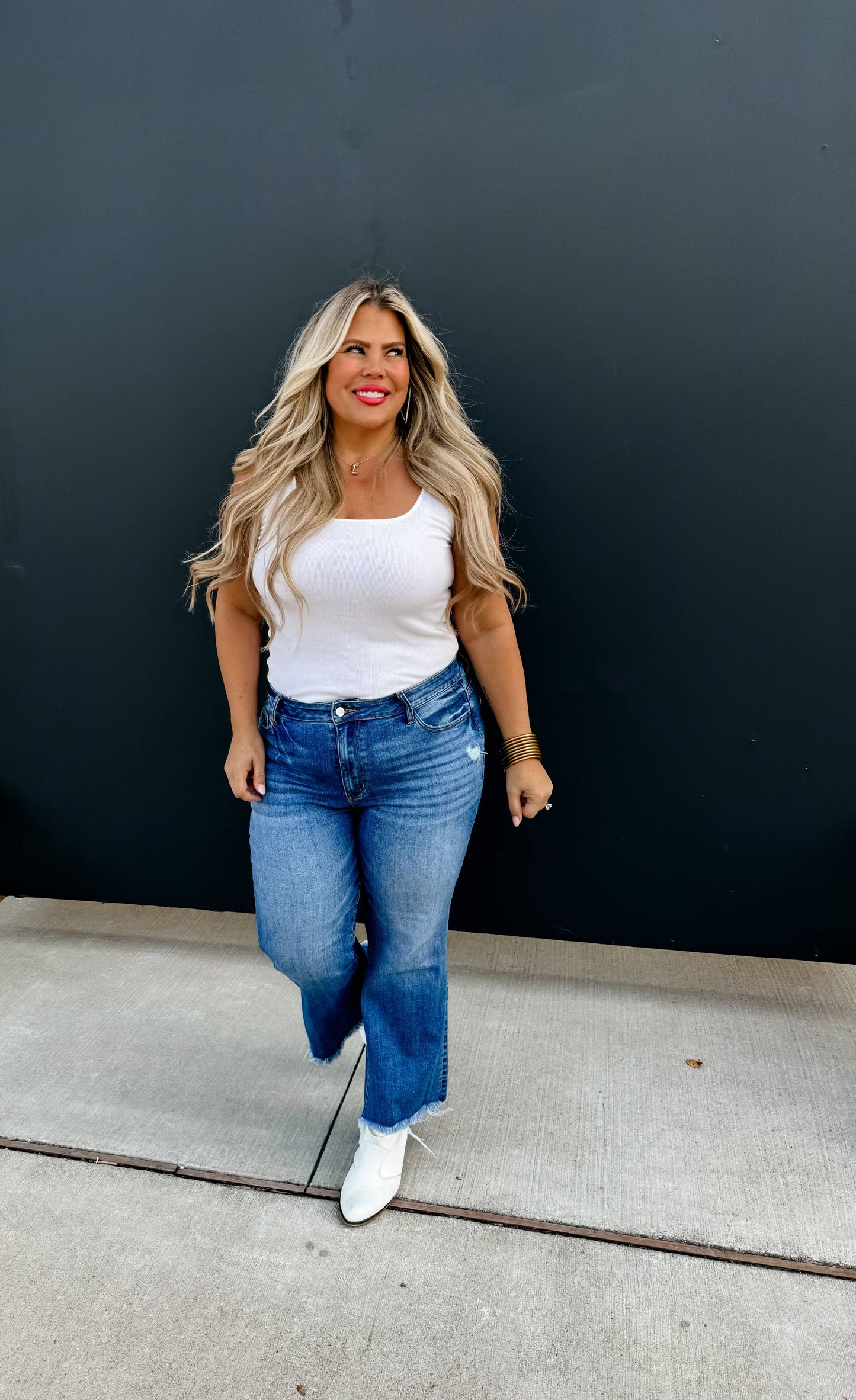 LOGAN CROP FLARE JEANS