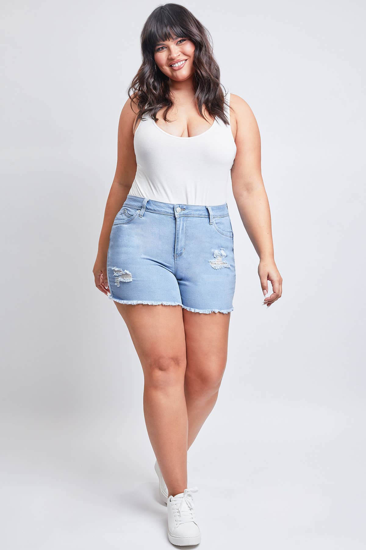 Curvy WannaBettaButt High-Rise Fray Short