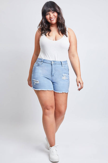 Curvy WannaBettaButt High-Rise Fray Short