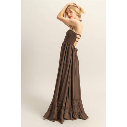 Halter Lace Maxi Dress