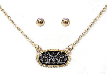 Eloise Druzy Oval Pendant Necklace