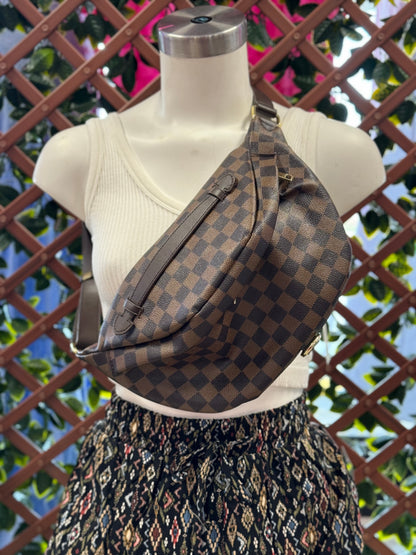 Checkered Crossbody Waist Bag