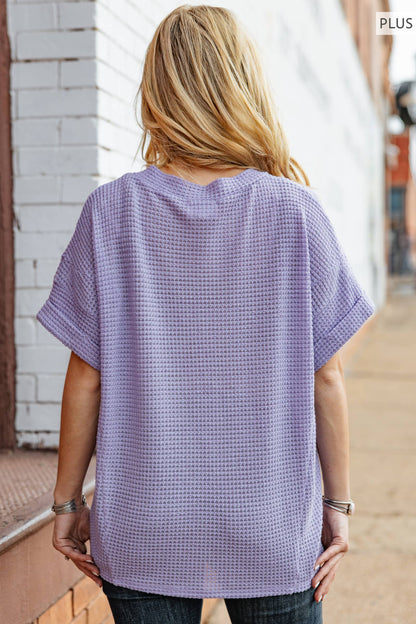 Curvy V Neckline Relaxed Top