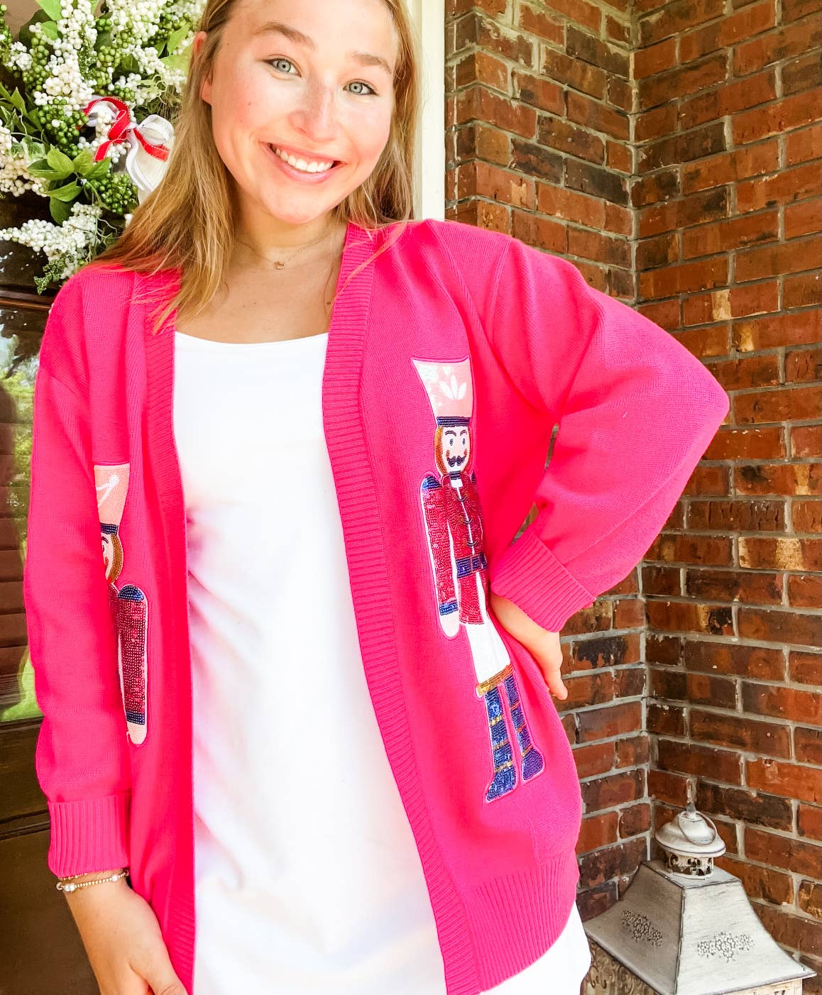 Sequin Nutcracker Cardigan