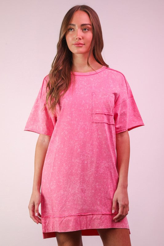 Acid Wash Tee Dress