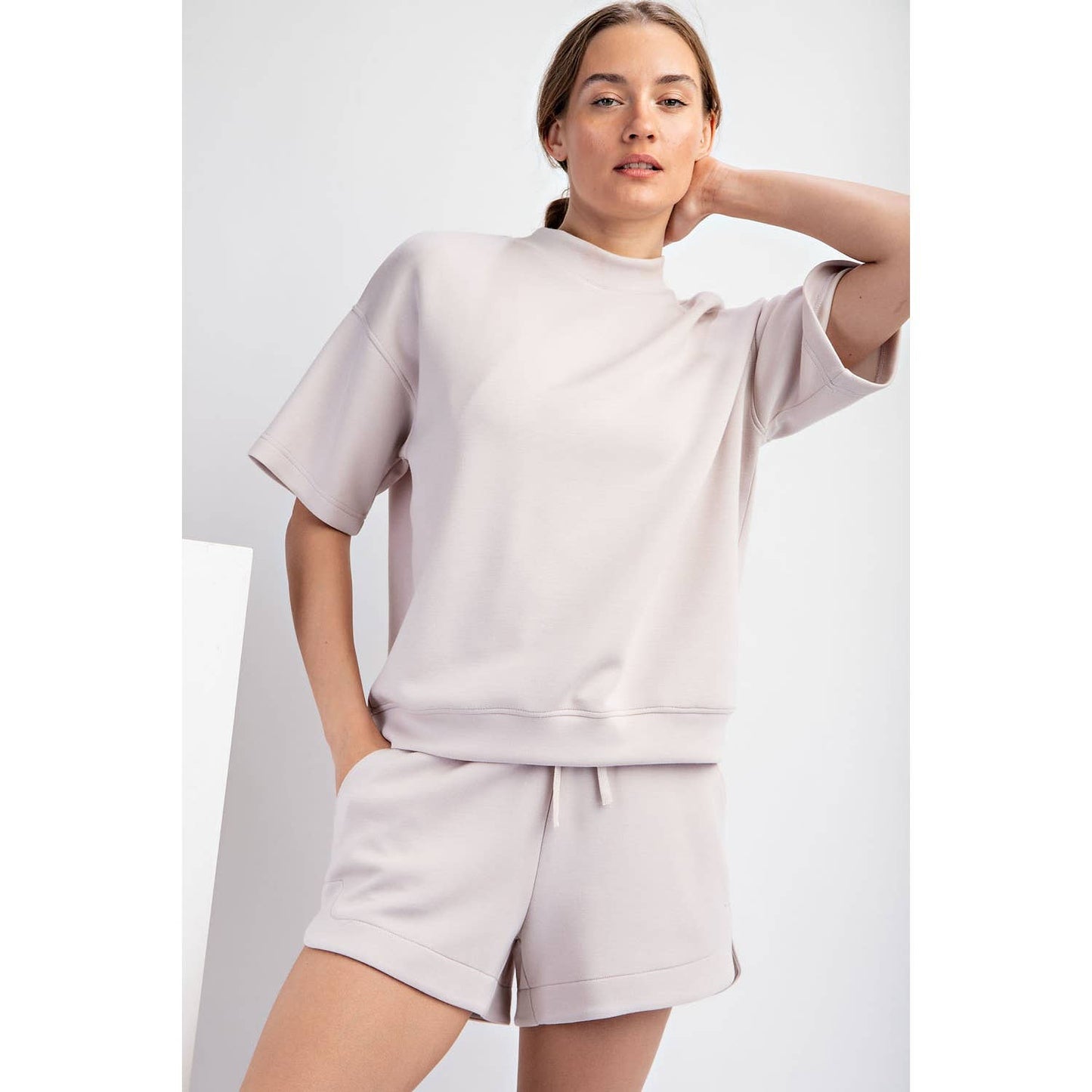 MODAL MOCK NECK TOP