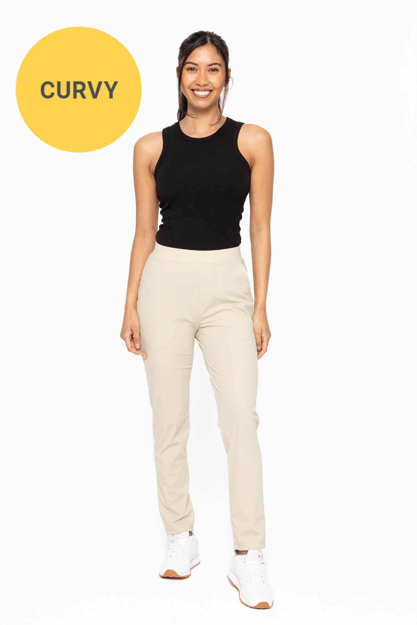 CURVY Essential Micro-Ribbed Athleisure Tank Top