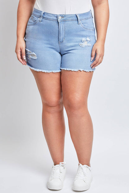 Curvy WannaBettaButt High-Rise Fray Short