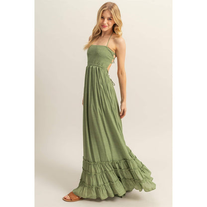 Halter Lace Maxi Dress