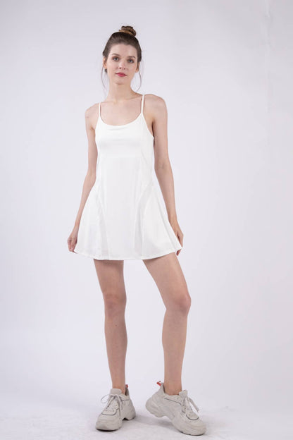 Mesh Detail Tennis Mini Dress