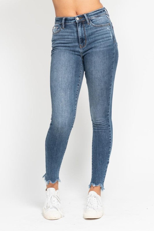 Sophie Shark Bit Hem Skinnies