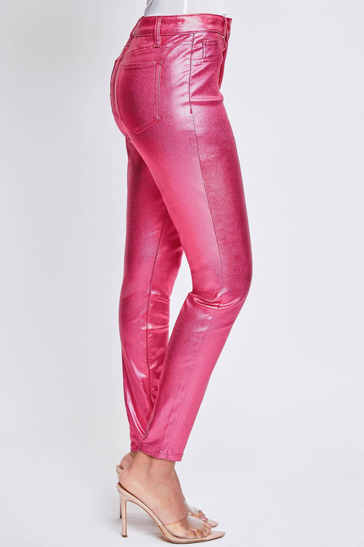 High Rise Metallic Skinny Jean