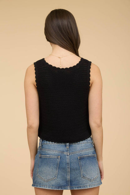 Floral Embroidered Vest