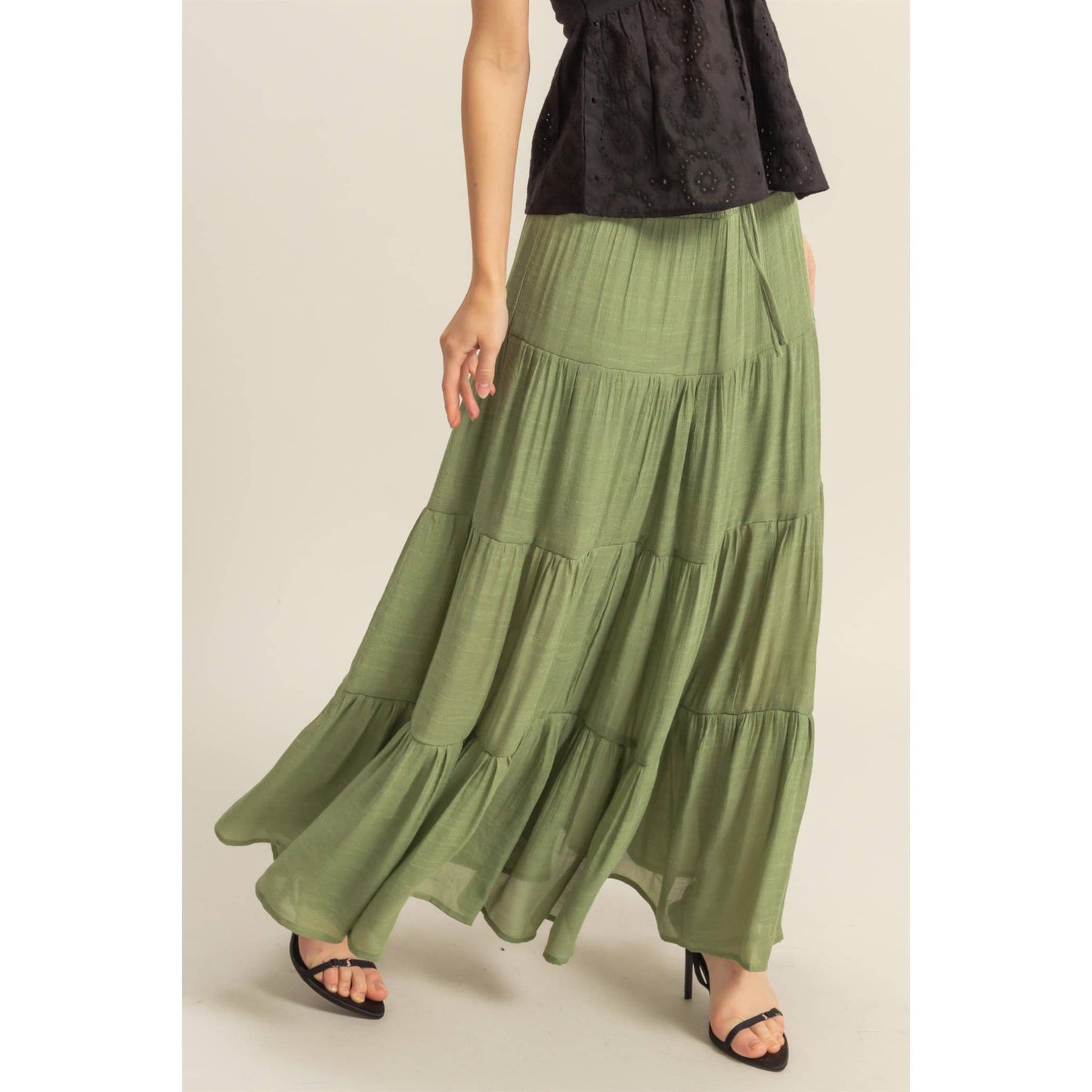 Tiered Maxi Skirt