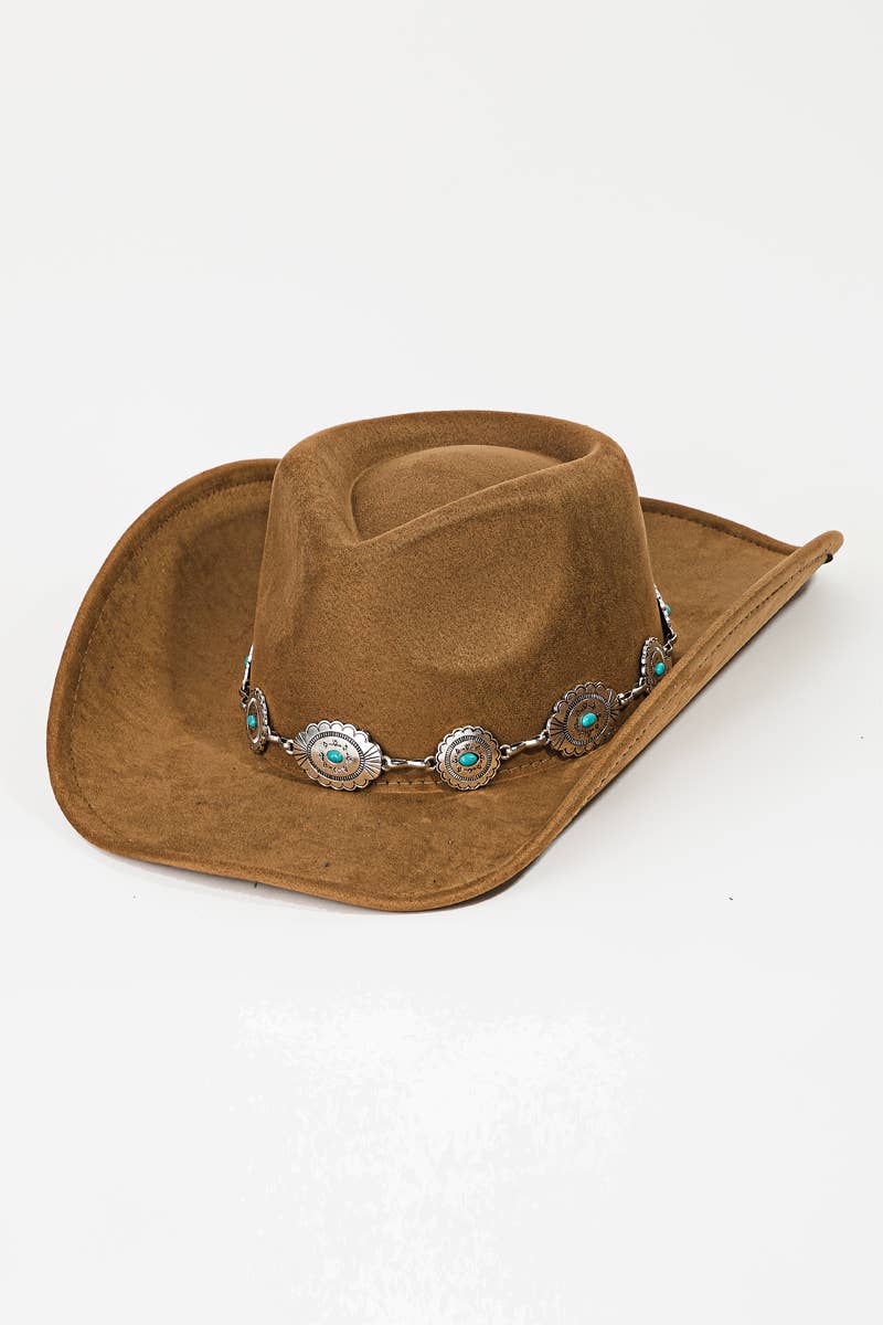 Concho Disc Chain Cowboy Hat