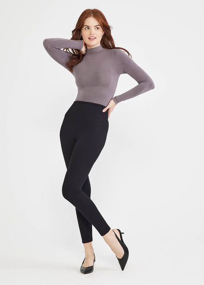 Madelyn Mock Neck Shaping Full Back Bodysuit: Salsa
