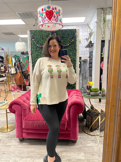 Bow Mardi Nutcracker Top