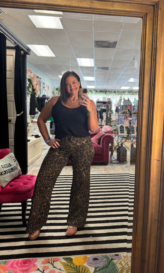 Sara’s Leopard Luxe Jeans