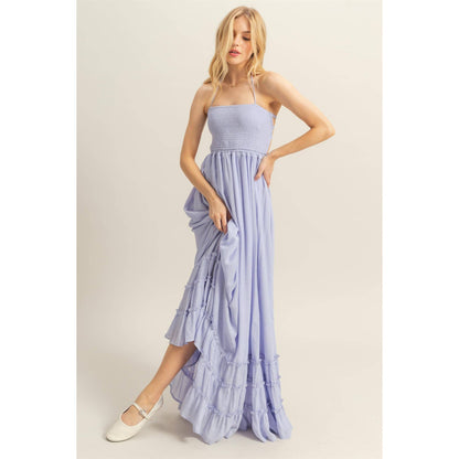 Halter Lace Maxi Dress