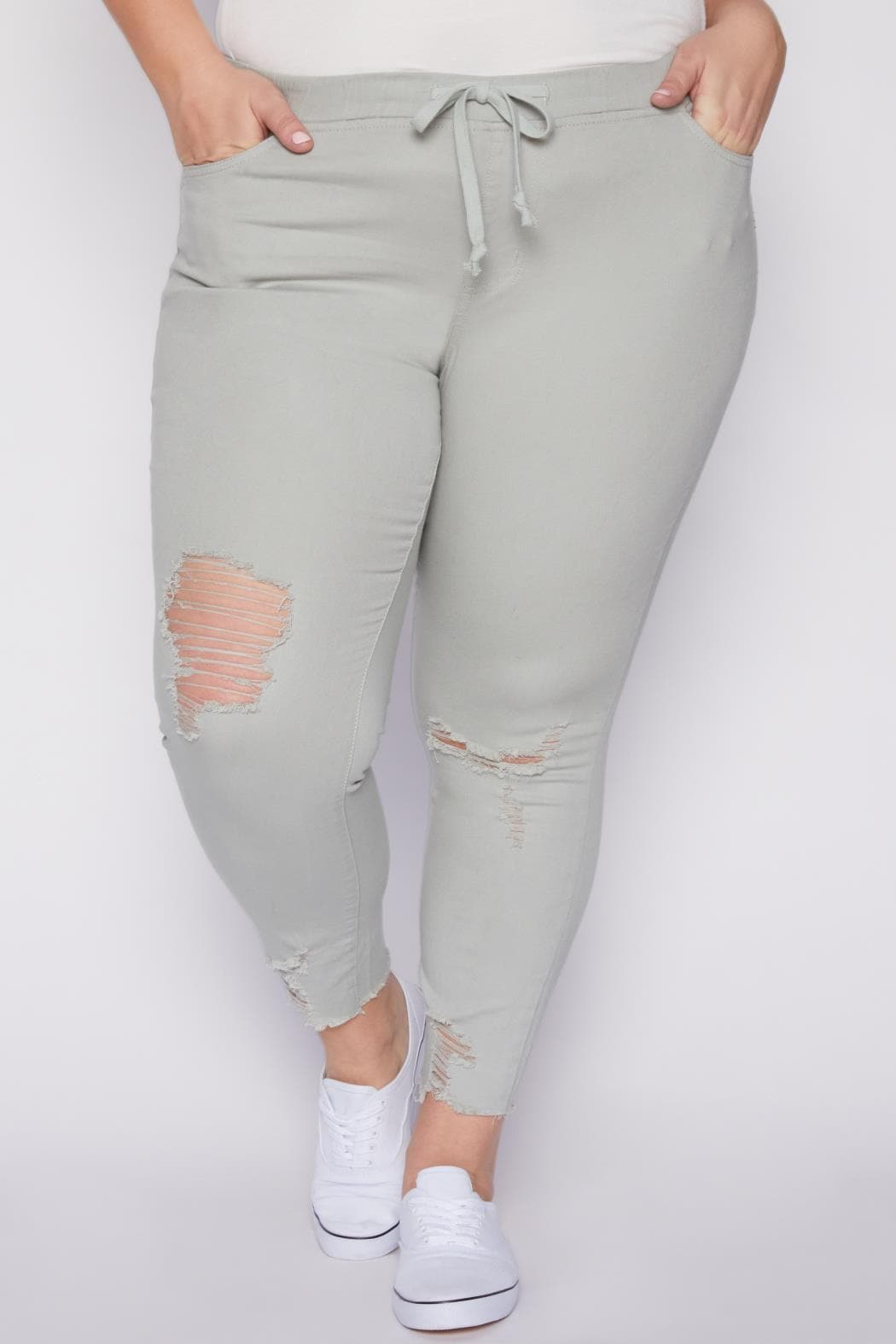 Curvy Leopard High Rise Ankle Jogger