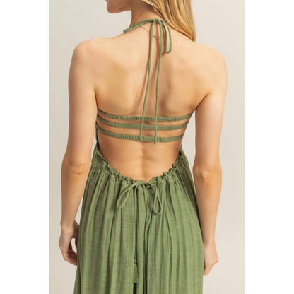 Halter Lace Maxi Dress