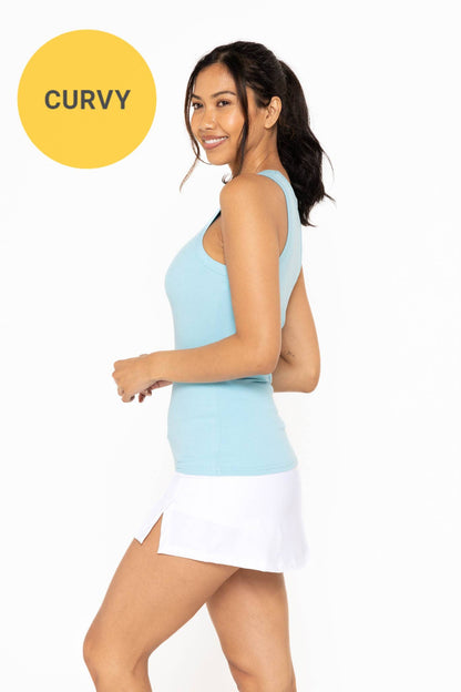 CURVY Essential Micro-Ribbed Athleisure Tank Top