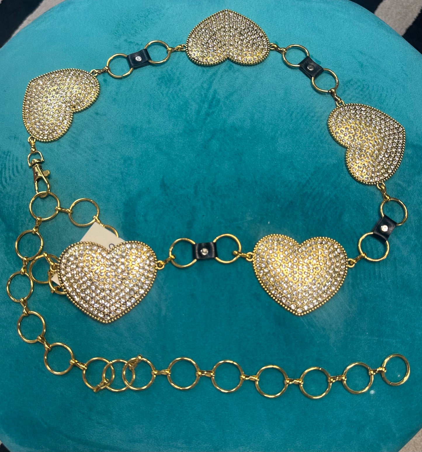 Sparkling Hearts Chain Belt