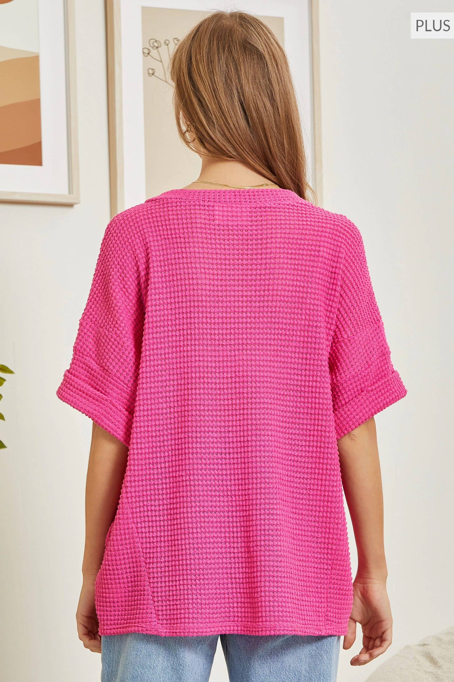 Curvy Sweater Knit Tunic Top