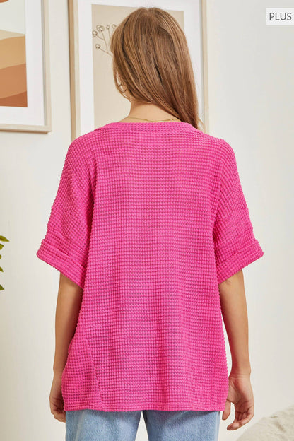 Curvy Sweater Knit Tunic Top