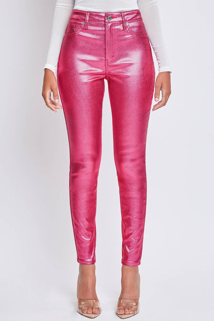 High Rise Metallic Skinny Jean