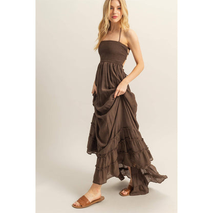 Halter Lace Maxi Dress