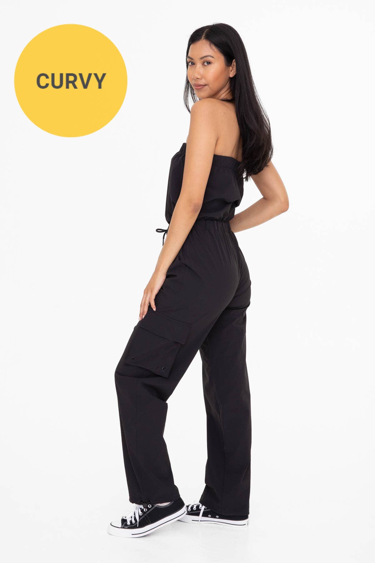 Strapless Cargo Active Jumpsuit