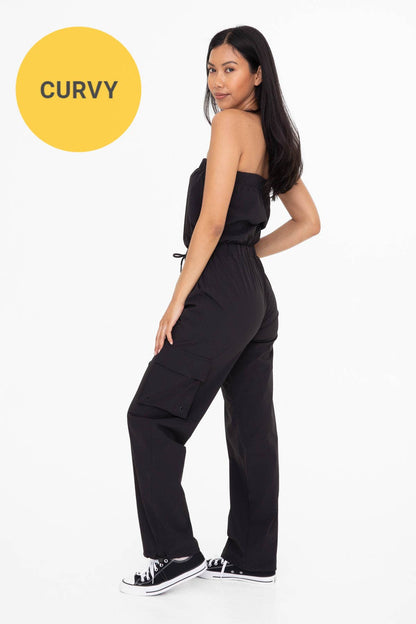 Strapless Cargo Active Jumpsuit