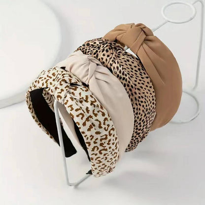 LEOPARD PRINT WIDE BRIM HEADBAND