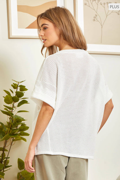 Curvy Sweater Knit Tunic Top