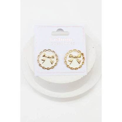 Bow Ribbon Studs