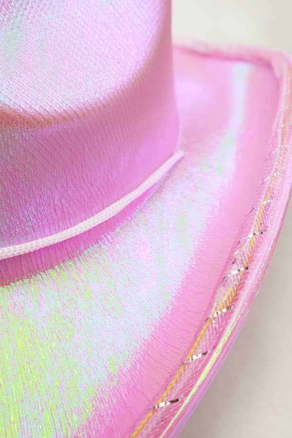 Hologram Sparkling Party Cowboy Hats with Light