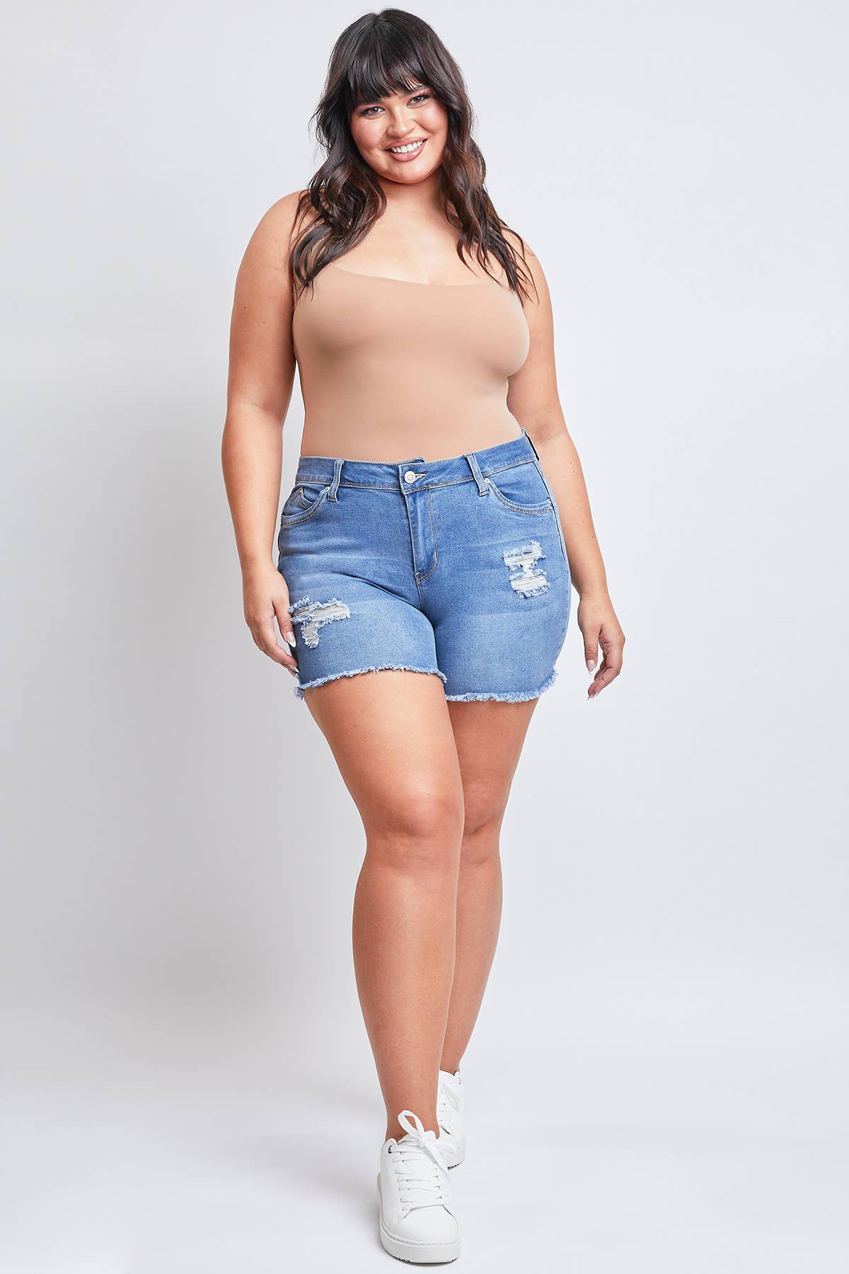 Curvy WannaBettaButt High-Rise Fray Short