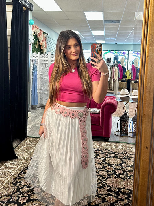 White Tulle Skirt
