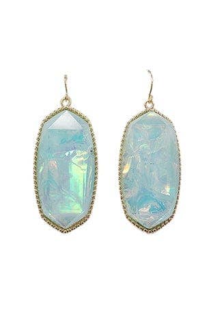 Elevate your style with Penelope Small Oval Hexagon Drop Earrings, featuring a unique design perfect for any occasion.