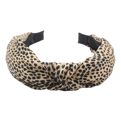 LEOPARD PRINT WIDE BRIM HEADBAND