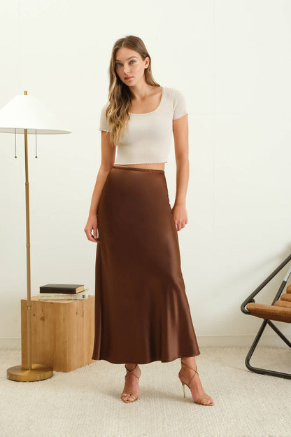 Fall in Love Satin Skirt