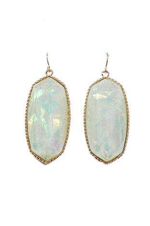 Stylish Penelope Small Oval Hexagon Drop Earrings add charm to any outfit with their unique design and playful elegance.