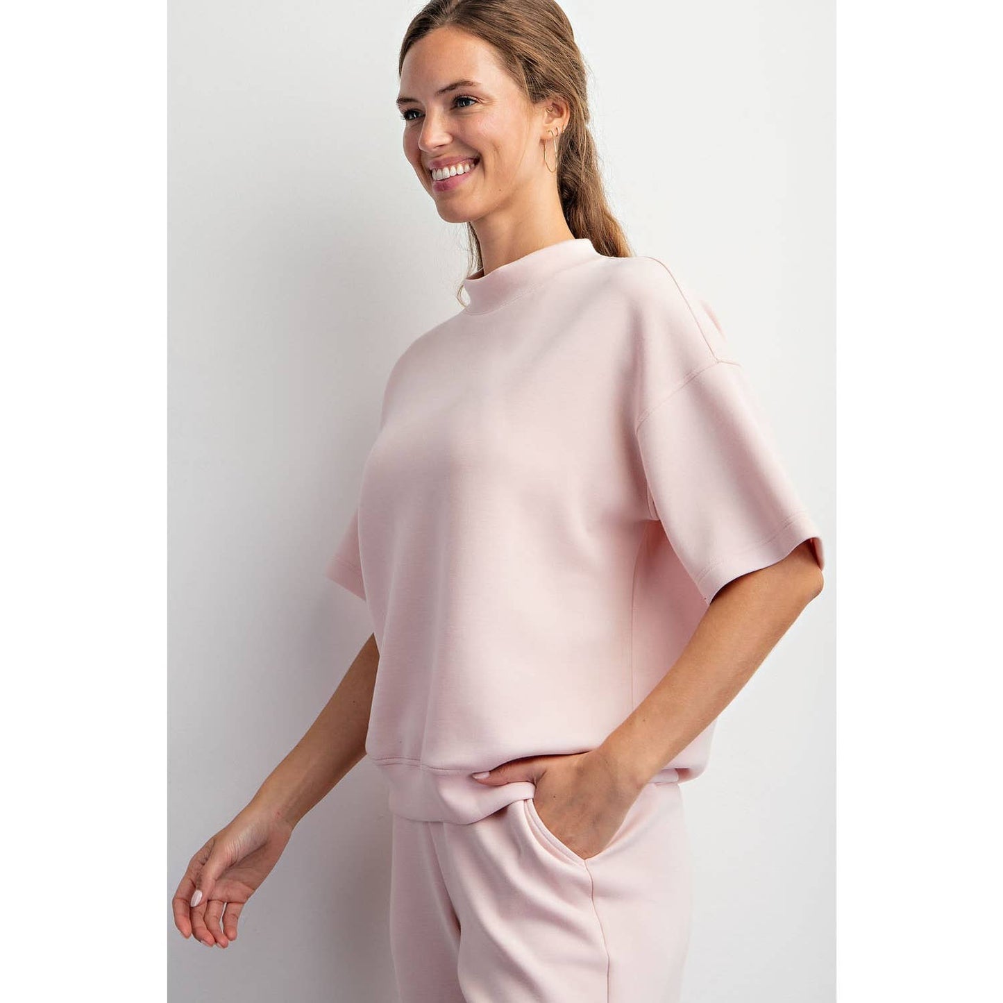 MODAL MOCK NECK TOP