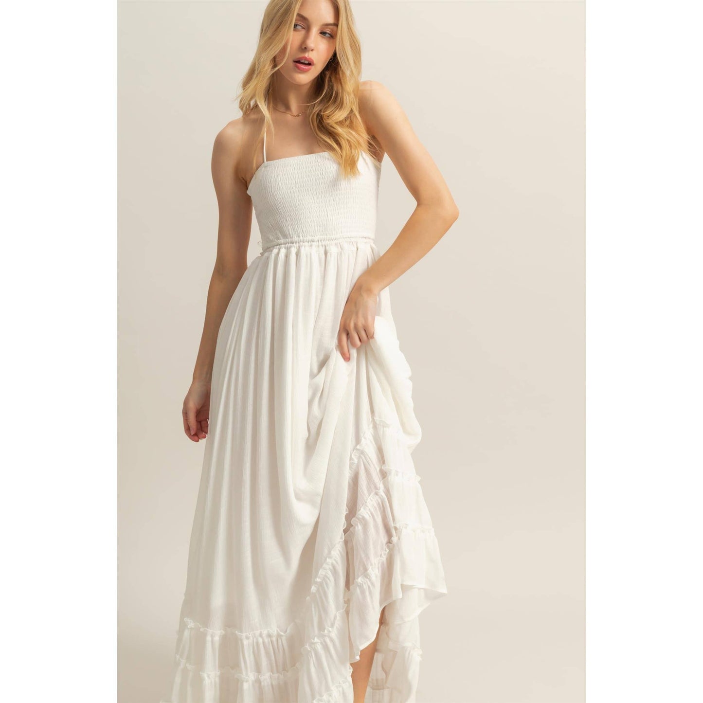 Halter Lace Maxi Dress