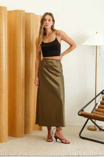Fall in Love Satin Skirt